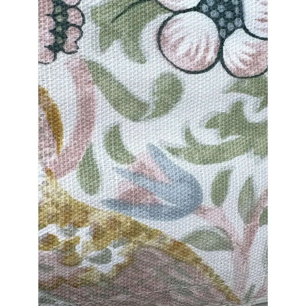 William Morris & Co Bird Strawberry Thief Shower Curtain Fabric 72x72” Pink Blue